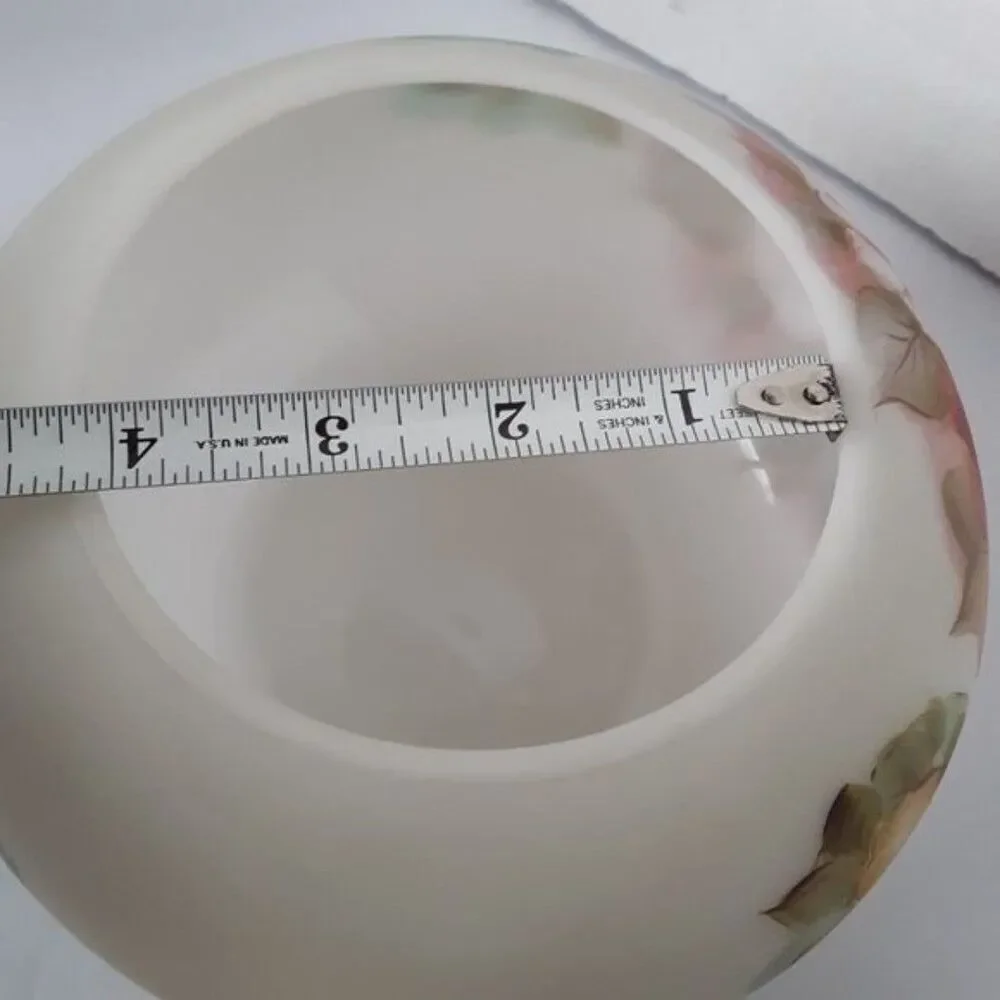 Vintage Hand Painted Rose Cottagecore Decor Jar